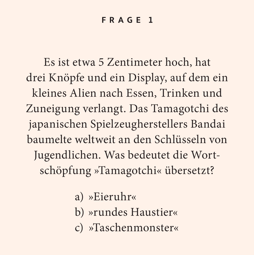 Weitere Ansicht: 90er-Jahre-Quiz | Anna Hoffmann