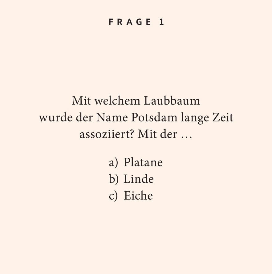 Weitere Ansicht: Potsdam-Quiz | Steffi Memmert-Lunau