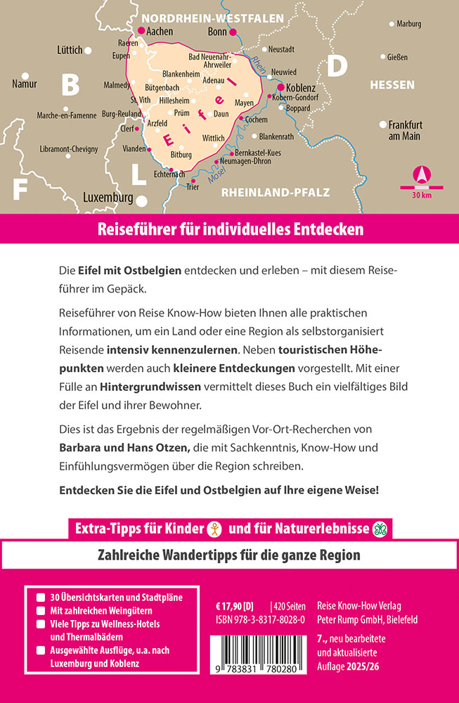 Weitere Ansicht: Reise Know-How Reiseführer Eifel mit Ostbelgien | Hans Otzen, Barbara Otzen