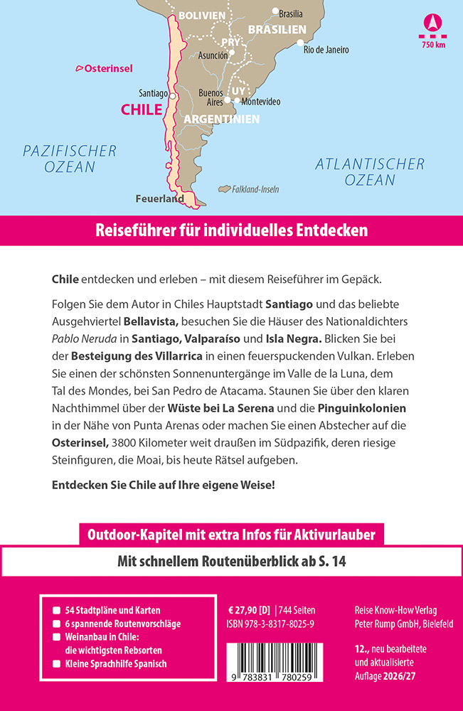Weitere Ansicht: Reise Know-How Reiseführer Chile und die Osterinsel | Malte Sieber
