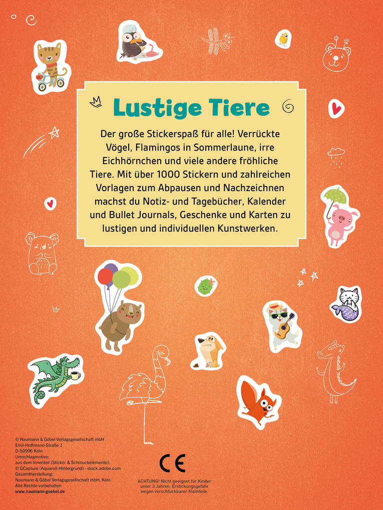 Weitere Ansicht: Stickerbuch Lustige Tiere I Über 1000 Sticker