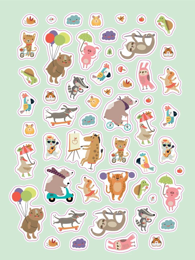 Weitere Ansicht: Stickerbuch Lustige Tiere I Über 1000 Sticker
