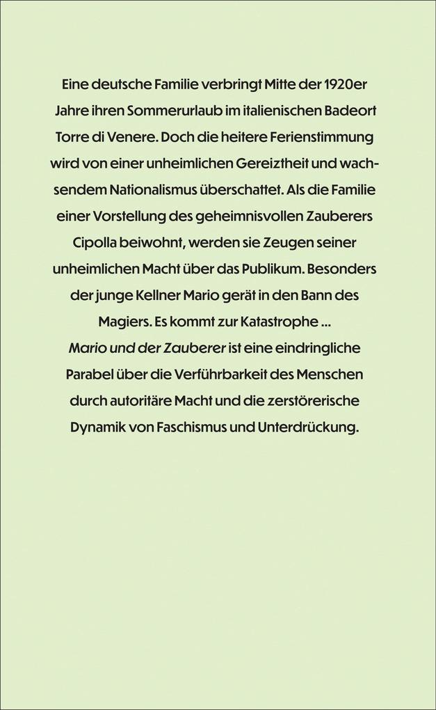 Weitere Ansicht: Mario und der Zauberer | Thomas Mann