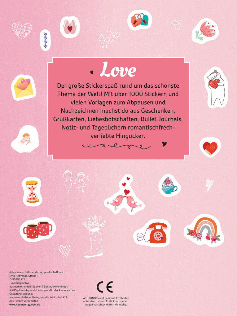 Weitere Ansicht: Stickerbuch Love I Über 1000 Sticker