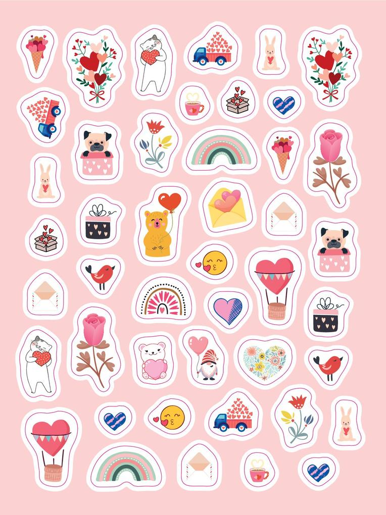 Weitere Ansicht: Stickerbuch Love I Über 1000 Sticker