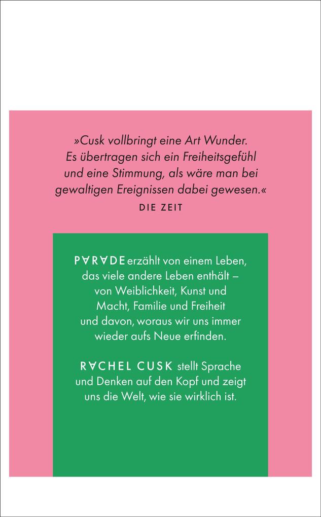 Weitere Ansicht: Parade | Rachel Cusk