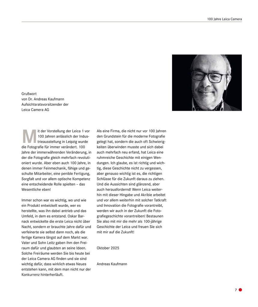 Weitere Ansicht: 100 Jahre Leica Camera | Holger Sparr