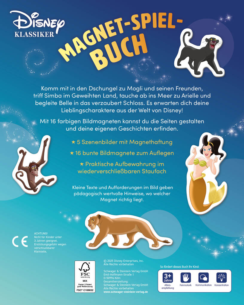 Weitere Ansicht: Disney Klassiker Magnet-Spiel-Buch | Schwager & Steinlein Verlag