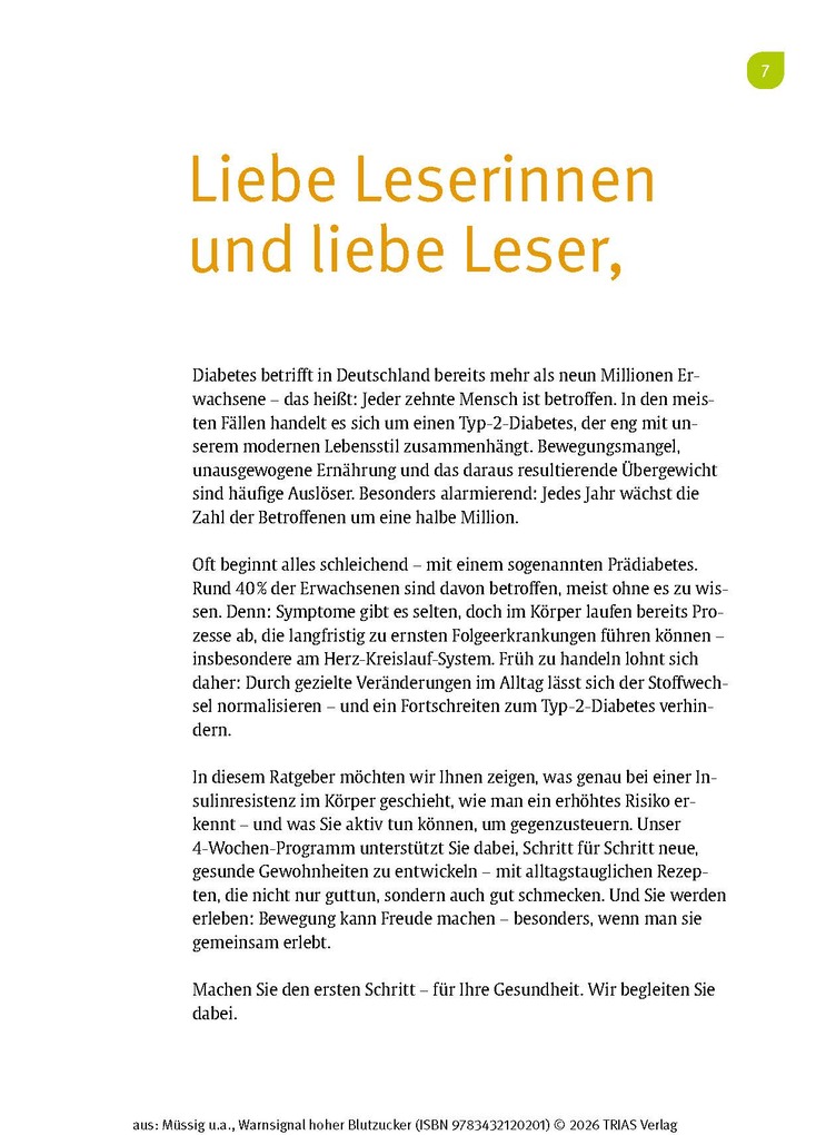 Weitere Ansicht: Warnsignal hoher Blutzucker | Karsten Müssig, Andrea Stallmann, Marlen Harms