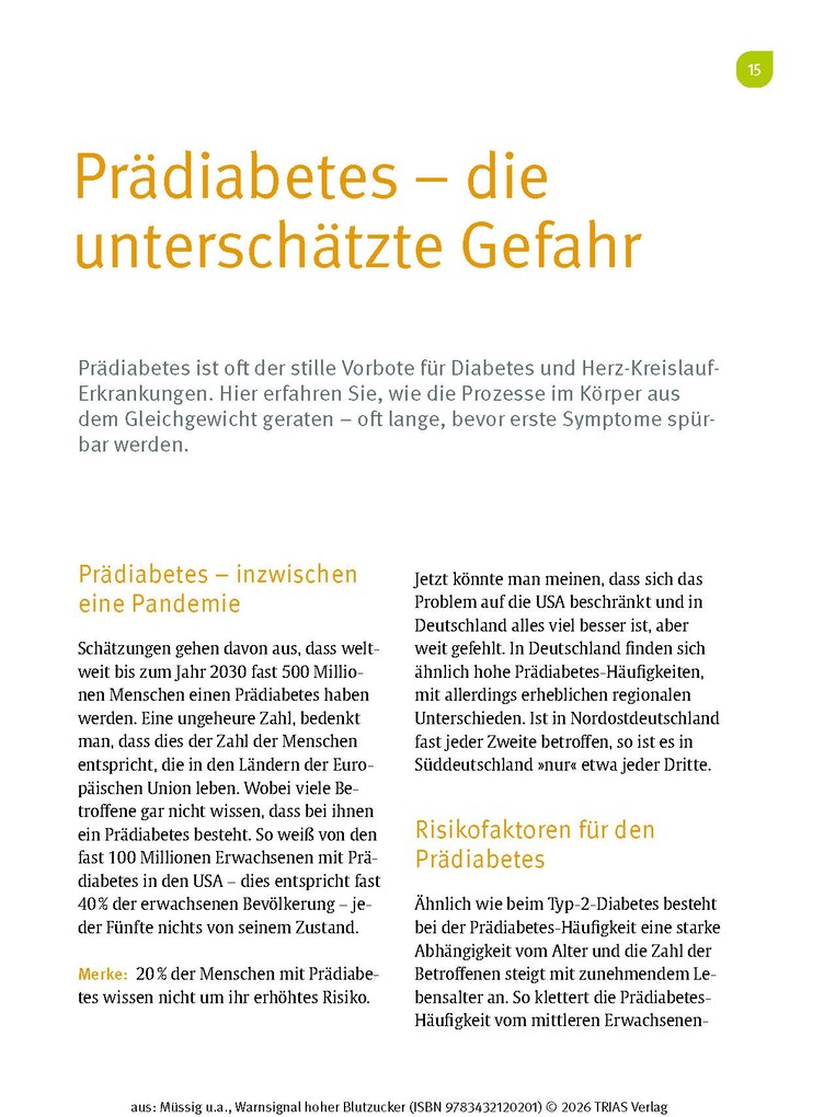 Weitere Ansicht: Warnsignal hoher Blutzucker | Karsten Müssig, Andrea Stallmann, Marlen Harms