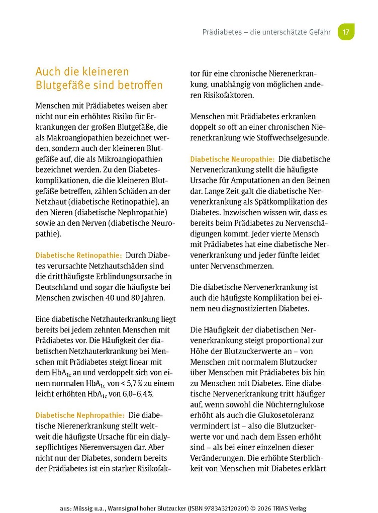 Weitere Ansicht: Warnsignal hoher Blutzucker | Karsten Müssig, Andrea Stallmann, Marlen Harms