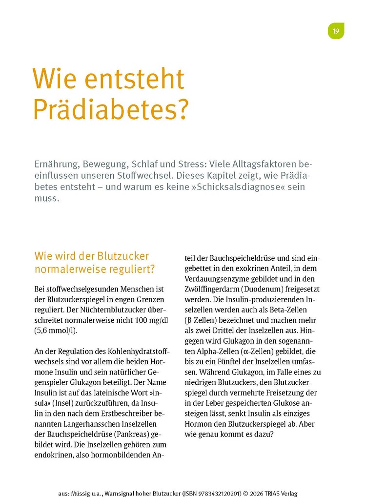 Weitere Ansicht: Warnsignal hoher Blutzucker | Karsten Müssig, Andrea Stallmann, Marlen Harms