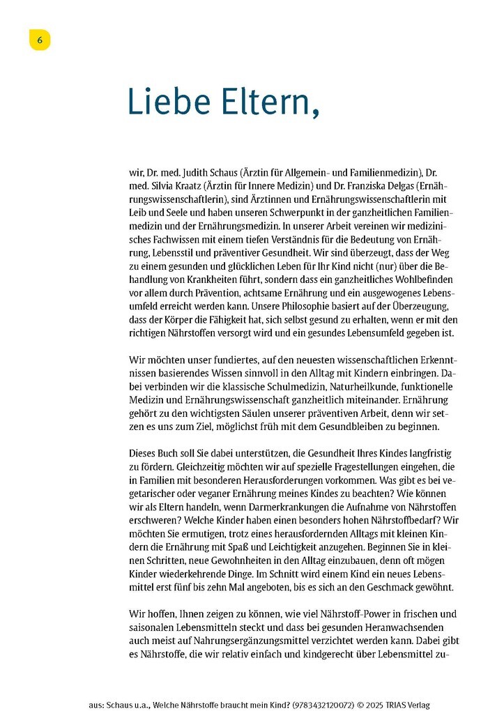 Weitere Ansicht: Welche Nährstoffe braucht mein Kind? | Judith Schaus, Silvia Kraatz, Franziska Delgas