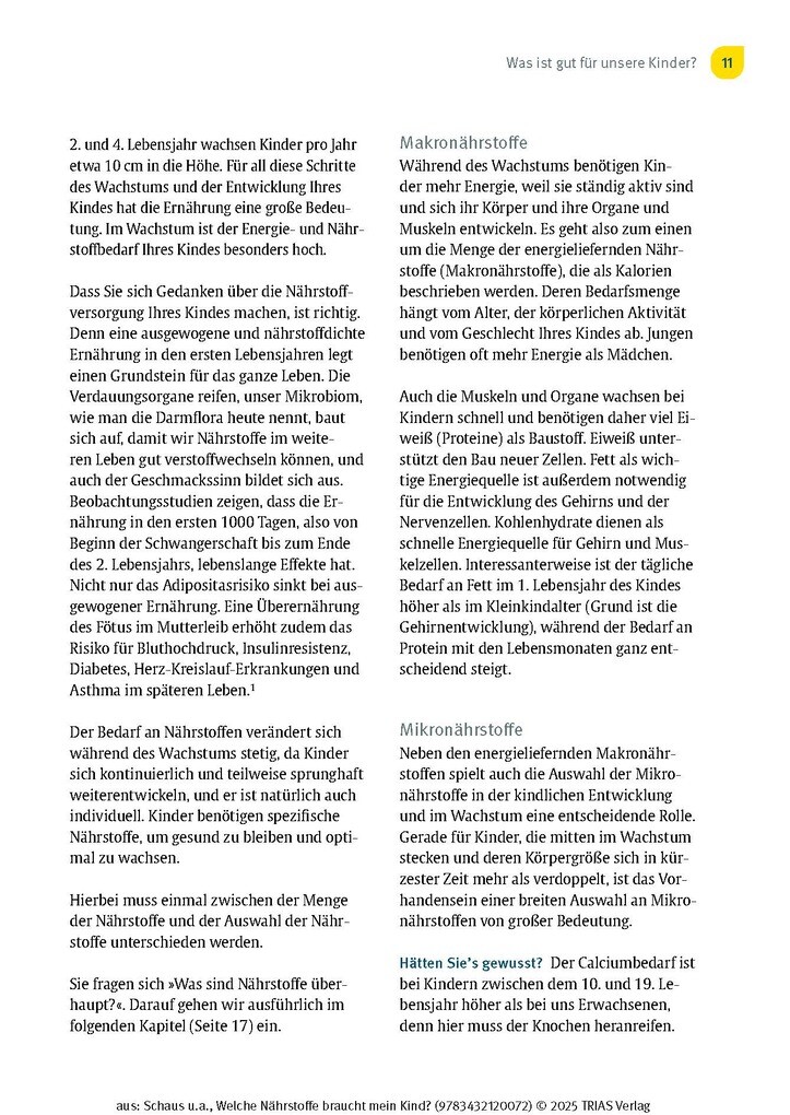 Weitere Ansicht: Welche Nährstoffe braucht mein Kind? | Judith Schaus, Silvia Kraatz, Franziska Delgas
