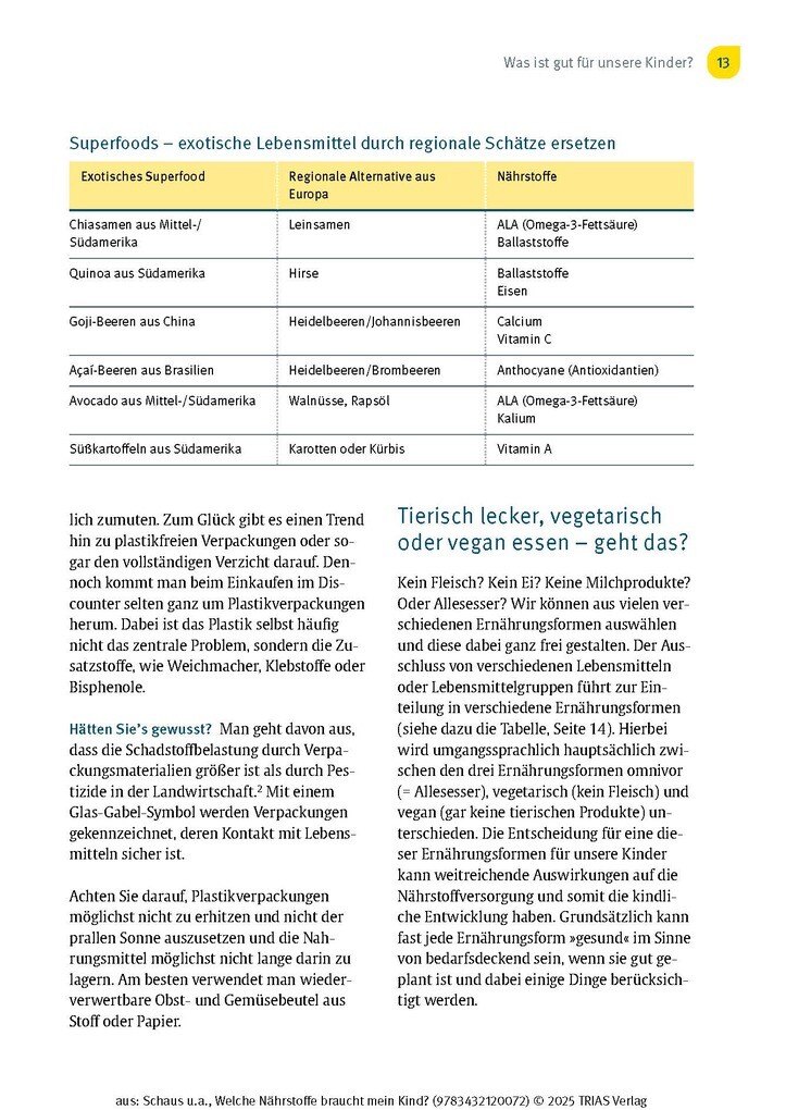 Weitere Ansicht: Welche Nährstoffe braucht mein Kind? | Judith Schaus, Silvia Kraatz, Franziska Delgas
