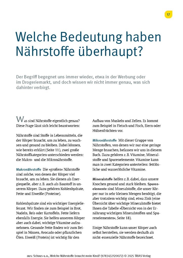 Weitere Ansicht: Welche Nährstoffe braucht mein Kind? | Judith Schaus, Silvia Kraatz, Franziska Delgas