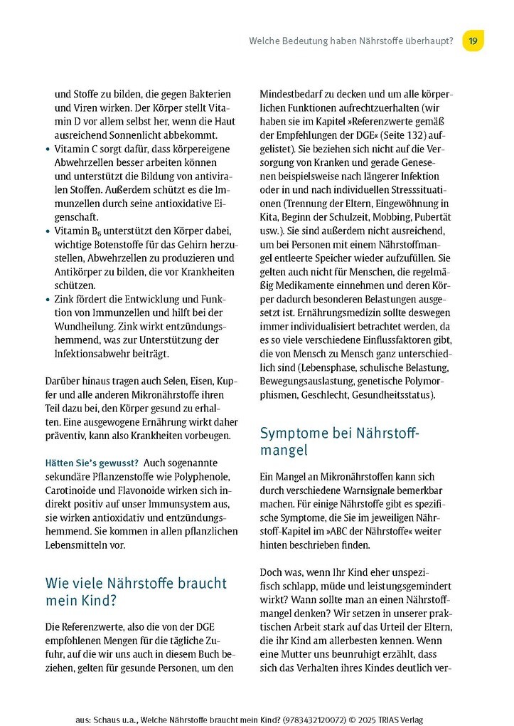 Weitere Ansicht: Welche Nährstoffe braucht mein Kind? | Judith Schaus, Silvia Kraatz, Franziska Delgas