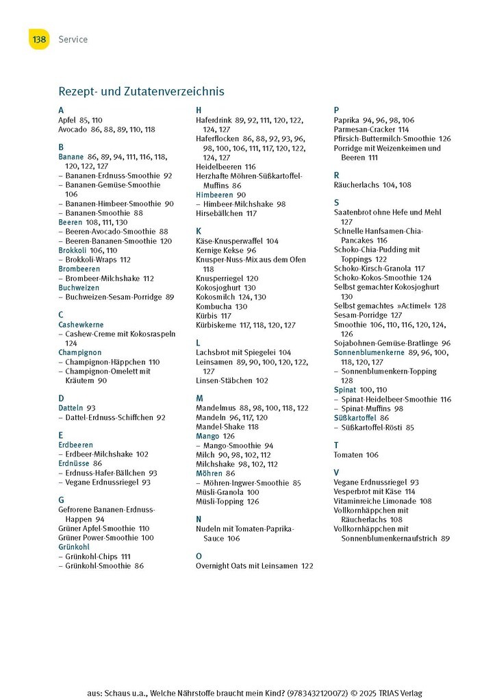 Weitere Ansicht: Welche Nährstoffe braucht mein Kind? | Judith Schaus, Silvia Kraatz, Franziska Delgas