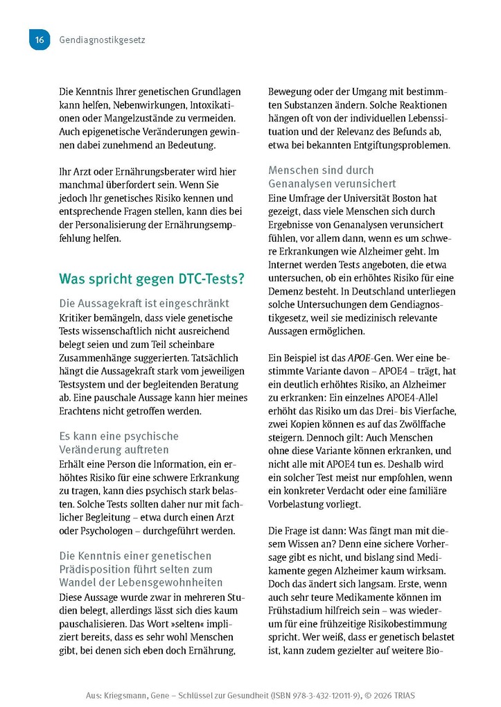 Weitere Ansicht: Gene - Schlüssel zur Gesundheit | Jörg Kriegsmann