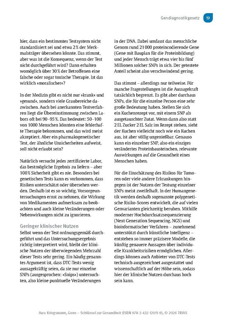 Weitere Ansicht: Gene - Schlüssel zur Gesundheit | Jörg Kriegsmann