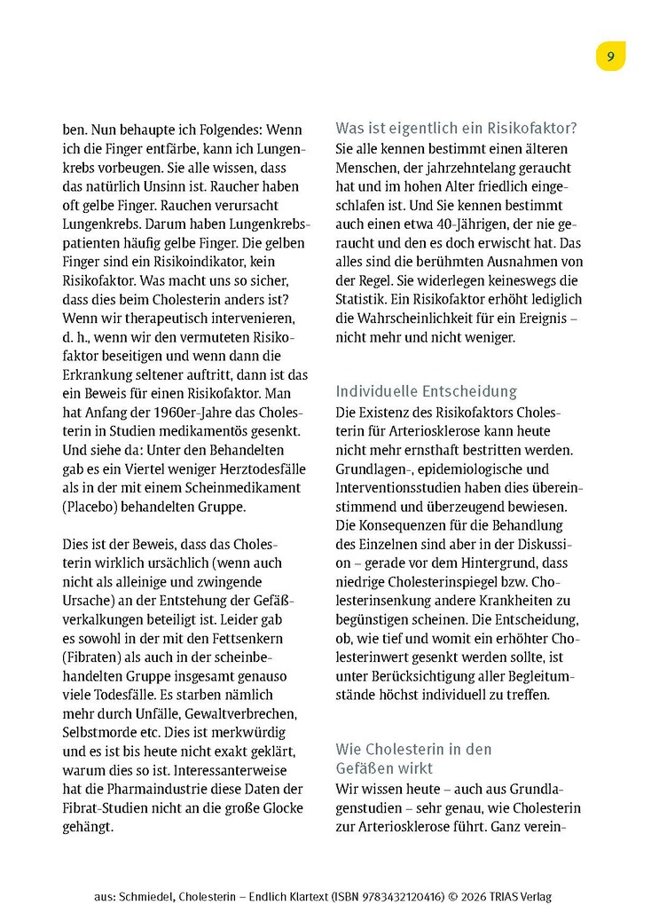 Weitere Ansicht: Cholesterin - Endlich Klartext | Volker Schmiedel