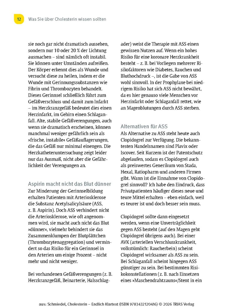 Weitere Ansicht: Cholesterin - Endlich Klartext | Volker Schmiedel