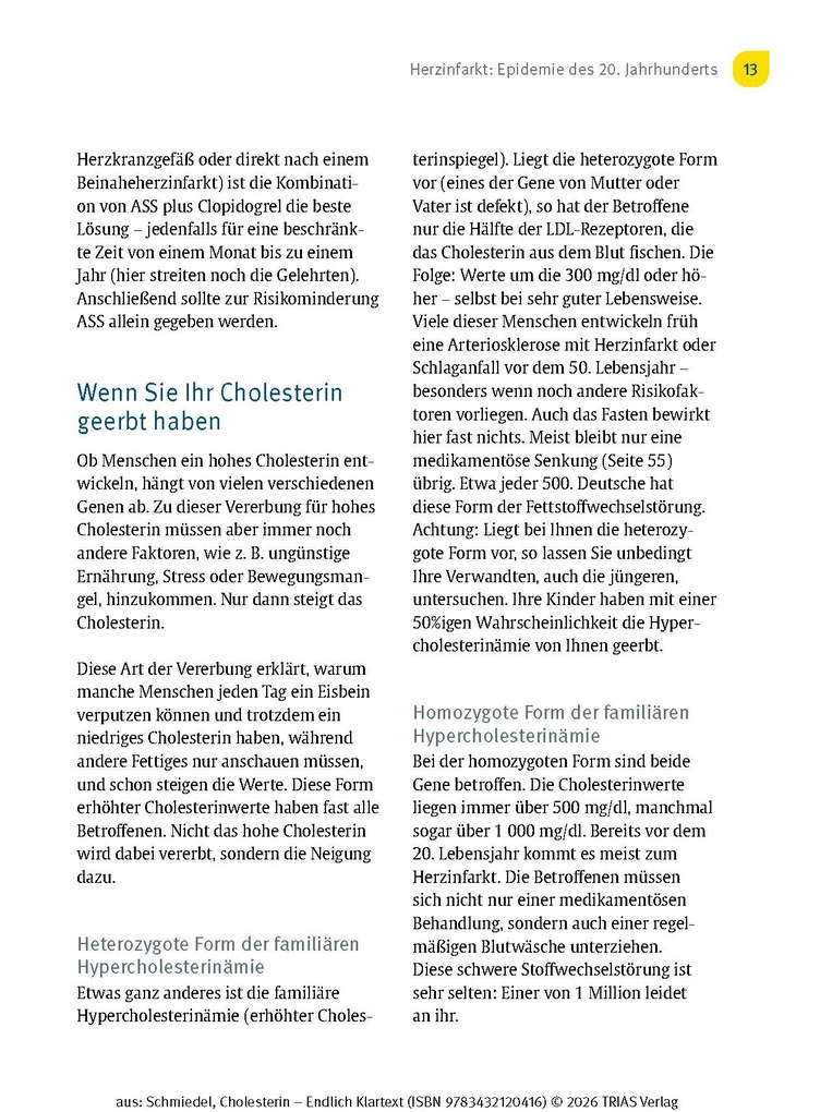 Weitere Ansicht: Cholesterin - Endlich Klartext | Volker Schmiedel