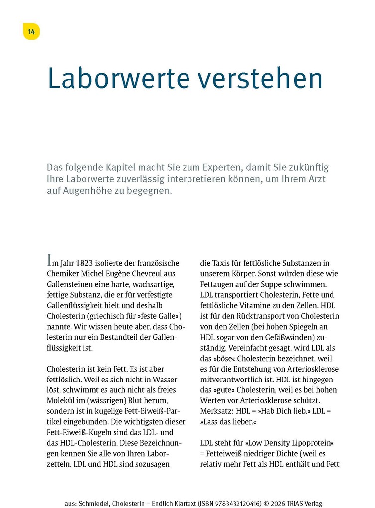 Weitere Ansicht: Cholesterin - Endlich Klartext | Volker Schmiedel