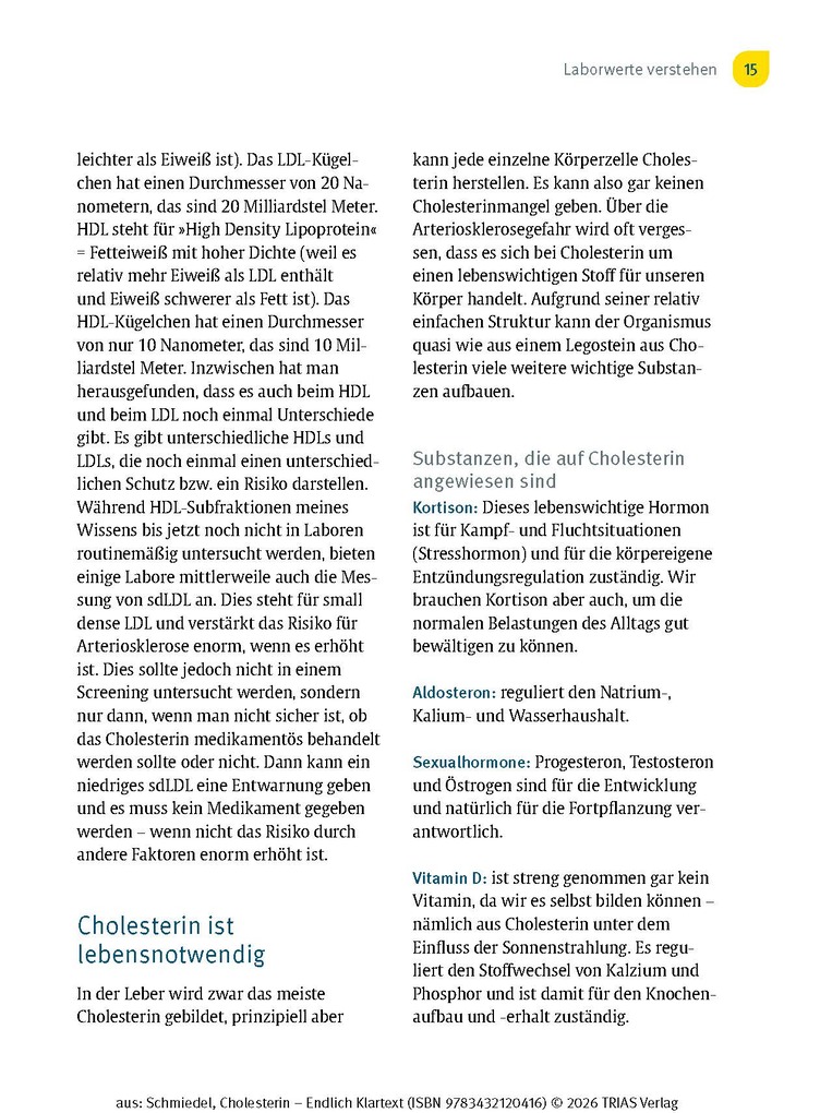 Weitere Ansicht: Cholesterin - Endlich Klartext | Volker Schmiedel