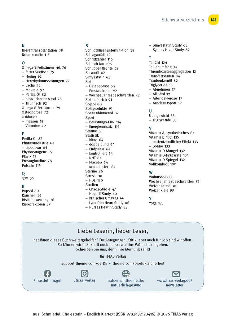 Weitere Ansicht: Cholesterin - Endlich Klartext | Volker Schmiedel