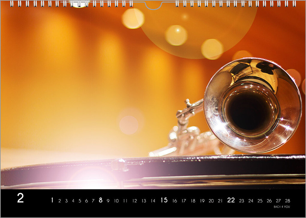 Weitere Ansicht: Musikinstrumente, ein Musik-Kalender 2026, DIN A3 | Peter Bach jr.