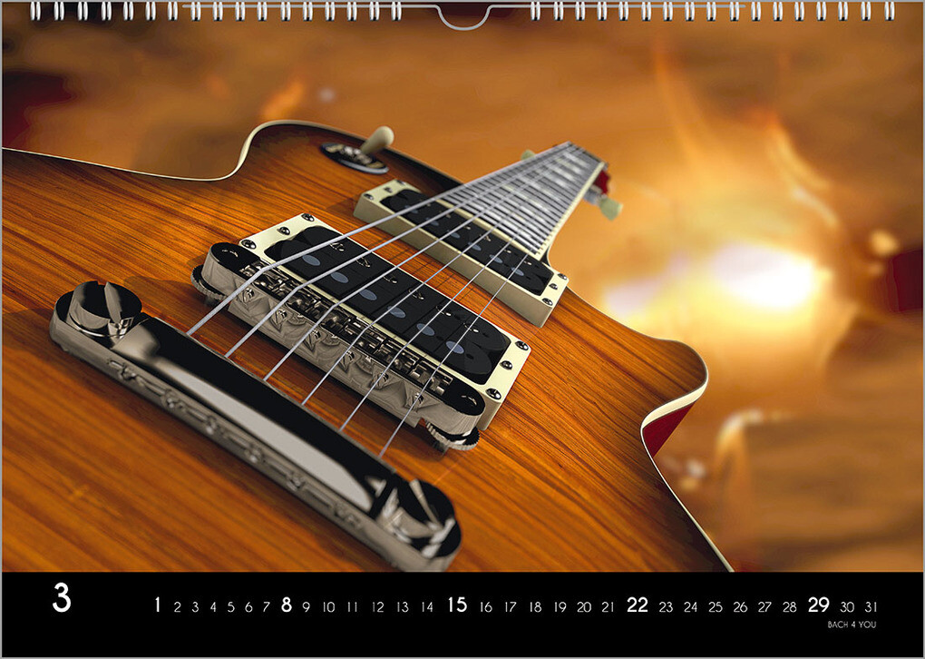 Weitere Ansicht: Musikinstrumente, ein Musik-Kalender 2026, DIN A3 | Peter Bach jr.