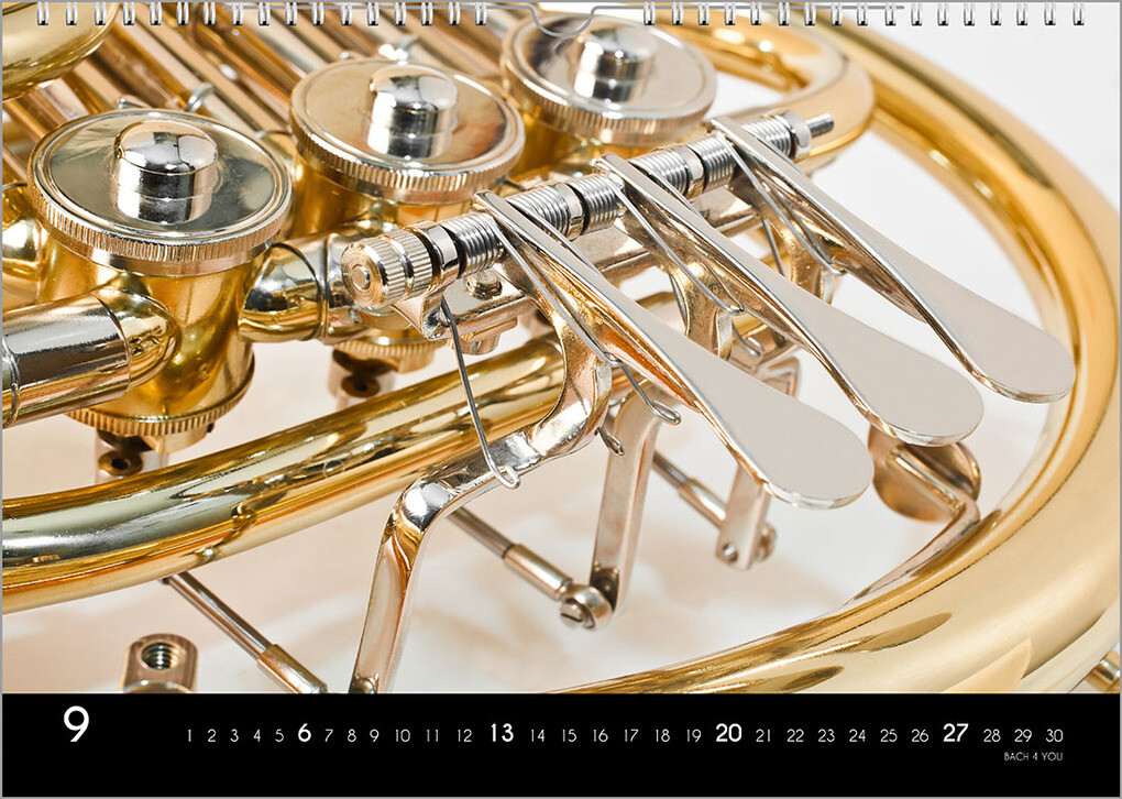 Weitere Ansicht: Musikinstrumente, ein Musik-Kalender 2026, DIN A3 | Peter Bach jr.