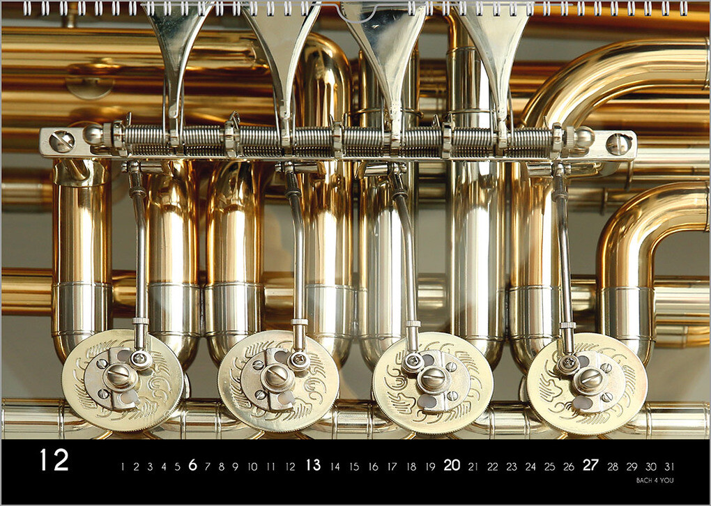 Weitere Ansicht: Musikinstrumente, ein Musik-Kalender 2026, DIN A3 | Peter Bach jr.