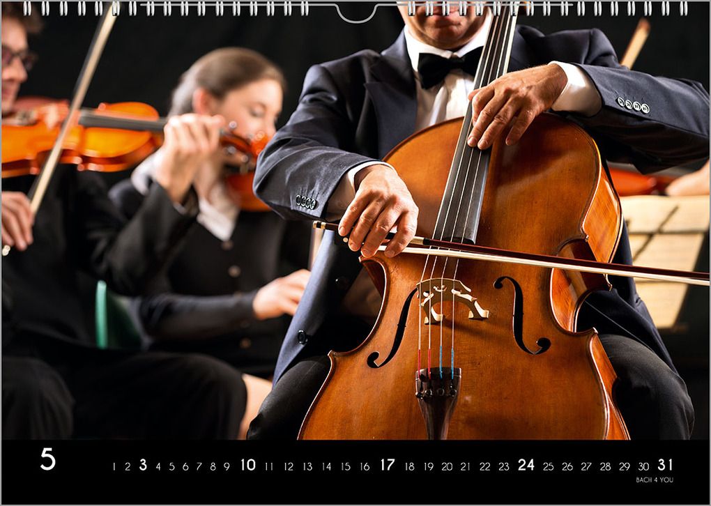 Weitere Ansicht: Der Kalender für Klassik-Musik-Freunde, ein Musik-Kalender, 2026, DIN A4 | Peter Bach jr.