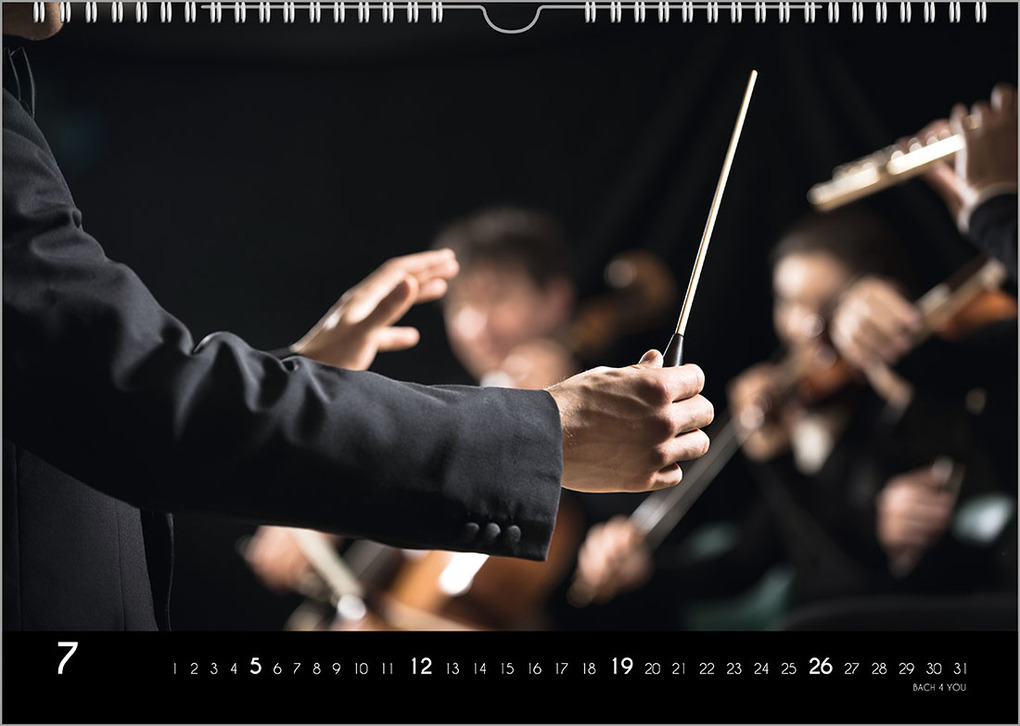 Weitere Ansicht: Der Kalender für Klassik-Musik-Freunde, ein Musik-Kalender, 2026, DIN A4 | Peter Bach jr.