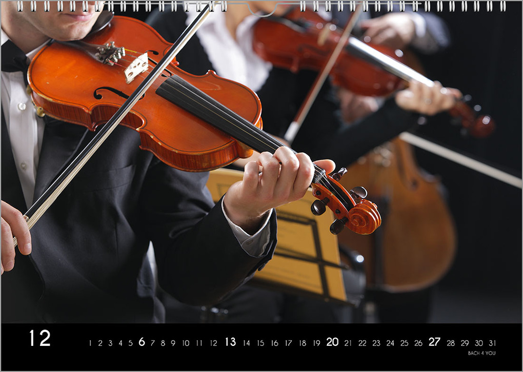 Weitere Ansicht: Der Kalender für Klassik-Musik-Freunde, ein Musik-Kalender, 2026, DIN A4 | Peter Bach jr.
