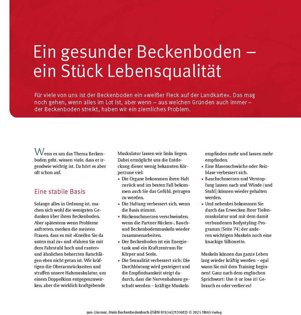 Weitere Ansicht: Mein Beckenbodenbuch | Franziska Liesner