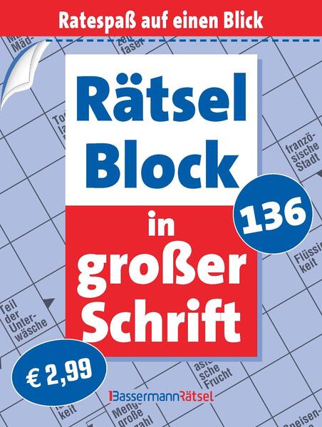 Produktbild: Rätselblock in großer Schrift 136 (5 Exemplare à 2,99 EUR) | Eberhard Krüger