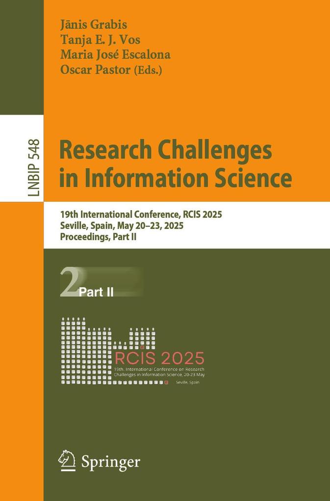 Produktbild: Research Challenges in Information Science