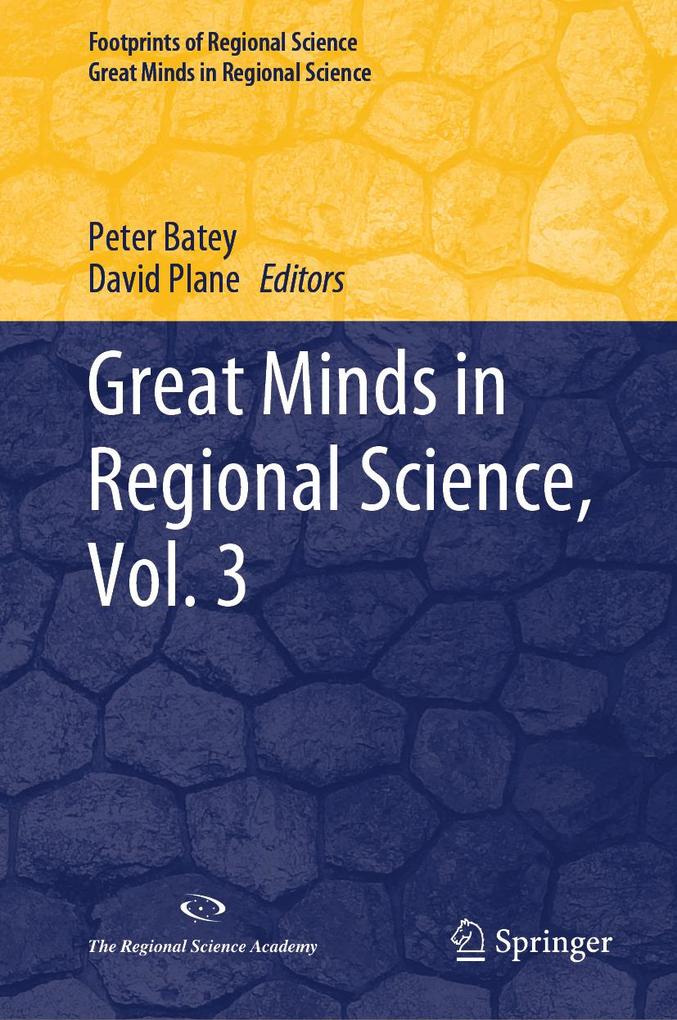 Produktbild: Great Minds in Regional Science, Vol. 3
