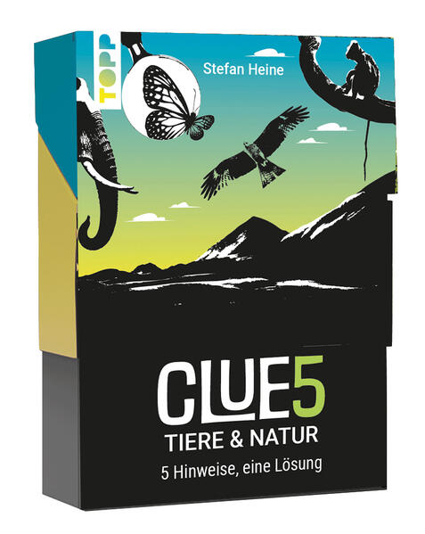Produktbild: CLUE5 #Tiere. 5 Hinweise, nur eine Lösung. Das Trend-Quiz für deine Tasche | Stefan Heine