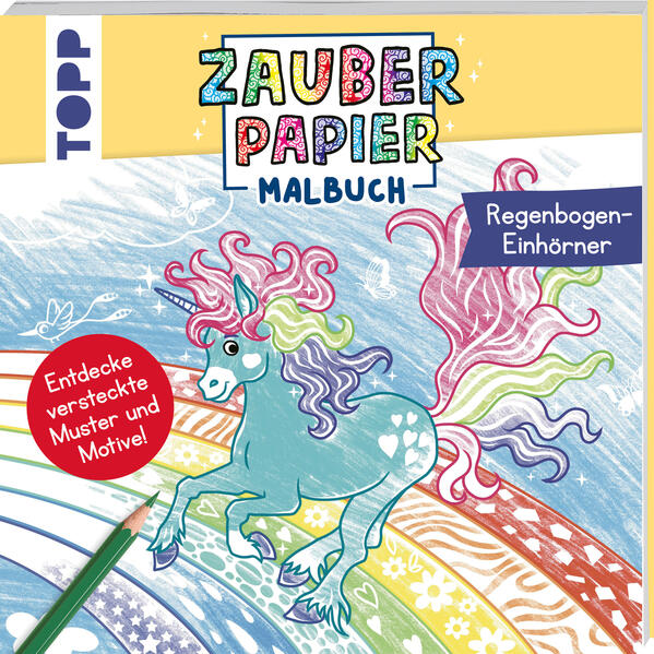 Produktbild: Zauberpapier Malbuch Regenbogen-Einhörner | Bibi Hecher