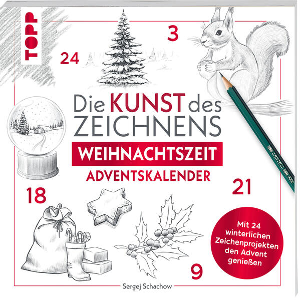 Produktbild: Kunst des Zeichnens Weihnachtszeit - Adventskalender | Sergej Schachow