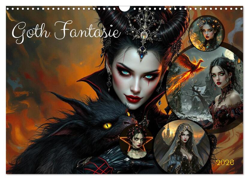 Produktbild: Goth Fantasie (Wandkalender 2026 DIN A3 quer), CALVENDO Monatskalender | Calvendo