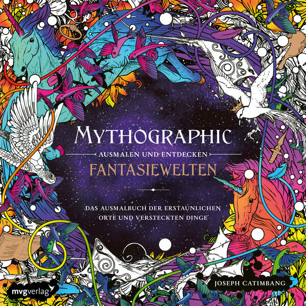 Produktbild: Mythographic - Ausmalen und Entdecken - Fantasiewelten | Joseph Catimbang, @Pentasticarts