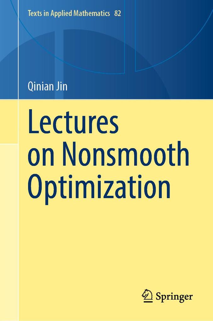 Produktbild: Lectures on Nonsmooth Optimization | Qinian Jin