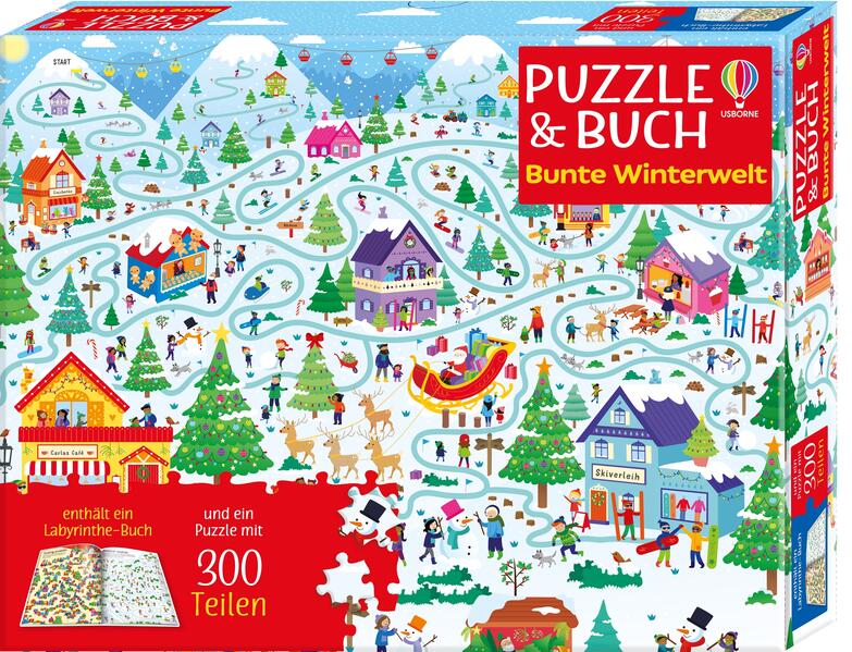 Produktbild: Puzzle & Buch: Bunte Winterwelt | Kate Nolan, Sam Smith