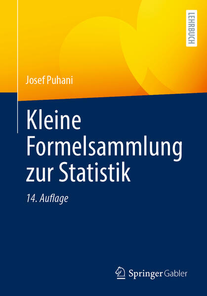 Produktbild: Kleine Formelsammlung zur Statistik | Josef Puhani