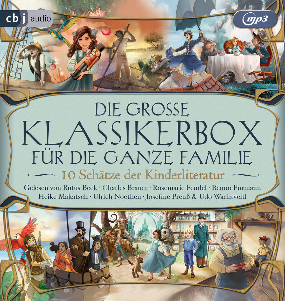 Weitere Ansicht: Die große Klassikerbox für die ganze Familie | Lyman Frank Baum, Frances Hodgson Burnett, Lewis Carroll, Carlo Collodi, Daniel Defoe